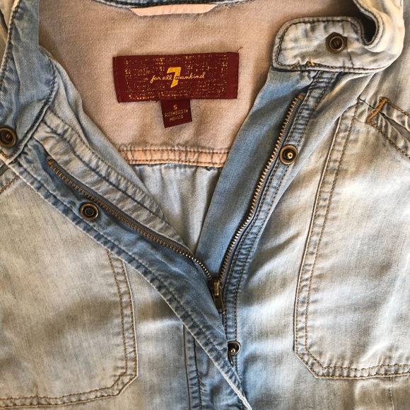 7 For All Mankind Denim Shirt |  Small - Picture 6 of 7